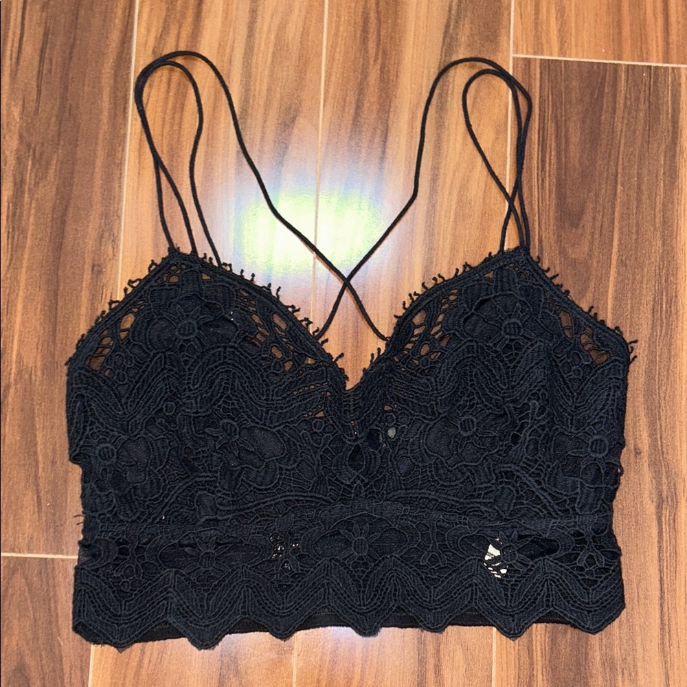 Large Free People black bralette bra